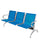 Banc de salle d'attente 3 places en acier bleu