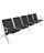 Banc de salle d'attente 5 places en acier noir