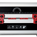 Banco di Lavoro Pieghevole 55x50x108 cm in Metallo e Alluminio Nero