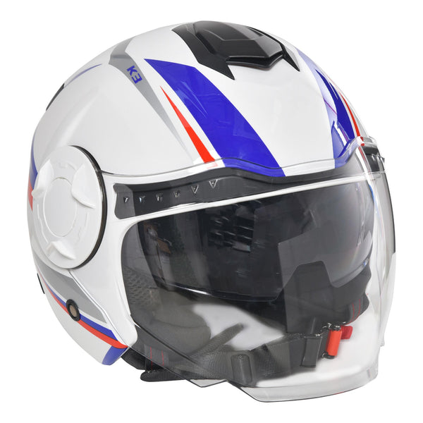 Casque Jet pour Scooter Visière Longue et Pare-Soleil Taille S Blanc online