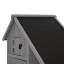 Casetta Box da Giardino 129x51,5x180 cm con Legnaia in Legno Grigio