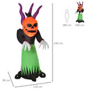 Fantasma Gonfiabile Halloween H240 cm in Poliestere 190D Impermeabile