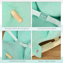 Cavallo a Dondolo per Bambini in Legno e Peluche Balena Turchese