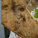 Libreria Angolare 5 Ripiani 39x39x175 cm in Metallo e Truciolare Marrone Rustico