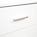 Mobile 3 Cassetti 2 Ripiani 80x40x65 cm con Ruote in Truciolare Bianco