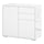 Meuble Polyvalent 2 Tiroirs 2 Portes 79x36x74 cm en Bois Blanc
