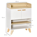 Mobile Multiuso 2 Ante 3 Ripiani 60x30x78 cm in Legno Bianco