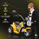 Moto Elettrica per Bambini 6V 3 Ruote Gialla