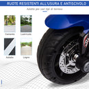 Moto Elettrica per Bambini 6V 3 Ruote Nera e Blu