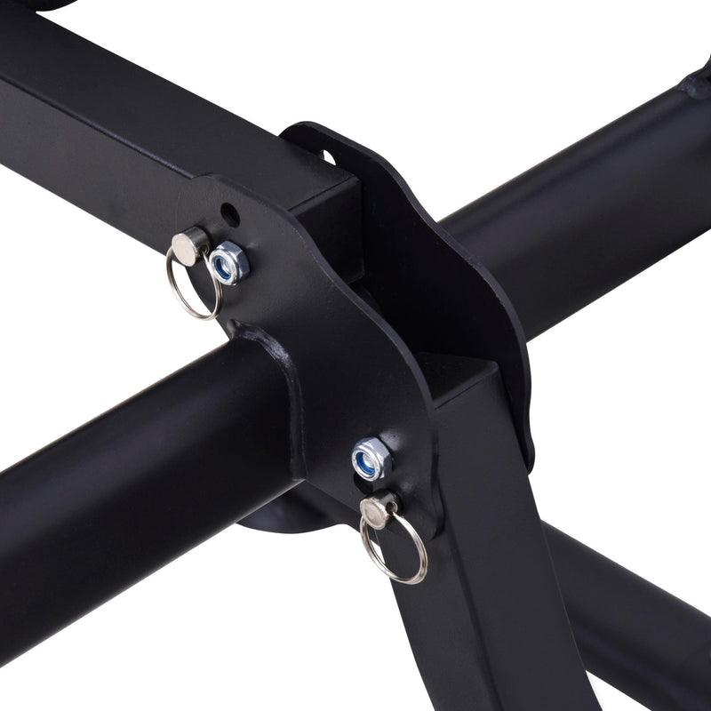 Stazione Fitness Multifunzione Pieghevole 98x220x229 cm in Acciaio Nera