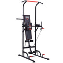 Stazione Fitness Multifunzione Pieghevole 98x220x229 cm in Acciaio Nera