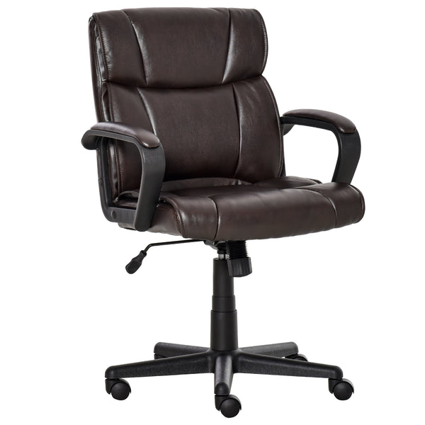 Chaise de bureau exécutif en similicuir marron acquista