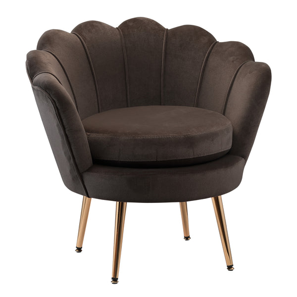 sconto Fauteuil Rembourré 76x67x74 cm en Tissu Velours Gris