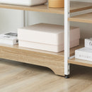 Scaffale Multiuso 7 Ripiani 90x40x95 cm in MDF e Metallo Bianco