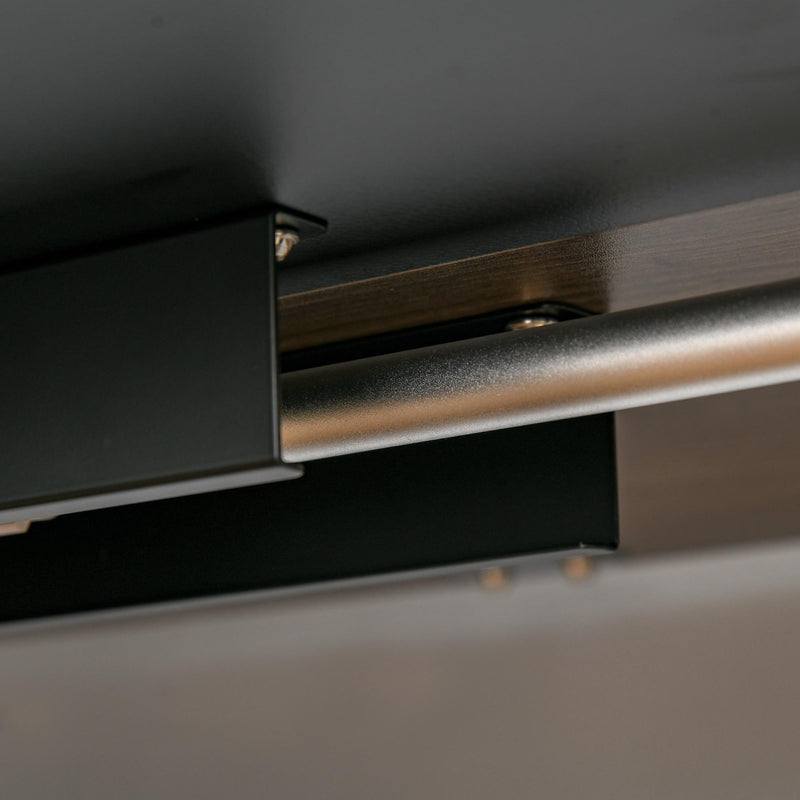 Scrivania con Regolazione Altezza Elettrica 140x70x72-116 cm in Metallo e Truciolare Teak e Nero