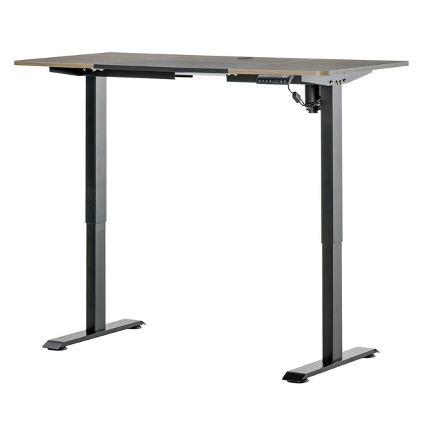 prezzo Bureau avec Réglage en Hauteur Electrique 140x70x72-116 cm en Métal et Teck et Aggloméré Noir