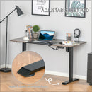Scrivania con Regolazione Altezza Elettrica 140x70x72-116 cm in Metallo e Truciolare Teak e Nero