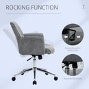Sedia Operativa da Ufficio 63x66,5x85-95 cm in Tessuto Grigio