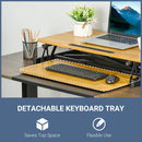 Supporto Monitor Pc da Scrivania 80x40x13,5-51 cm in Acciaio e Legno