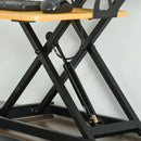 Supporto Monitor Pc da Scrivania 80x40x13,5-51 cm in Acciaio e Legno