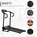 Tapis Roulant Elettrico Pieghevole 8-10 Km/h 500W 3 Programmi Nero