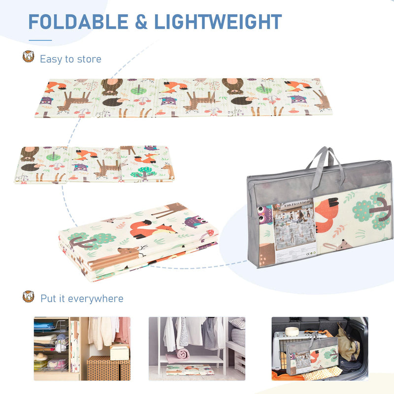 Tappeto Morbido per Bambini 200x150 cm in XPE Fantasia Animali