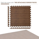 Tappeto Puzzle per Bambini 182,5x182,5 cm in EVA Marrone