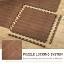 Tappeto Puzzle per Bambini 182,5x182,5 cm in EVA Marrone