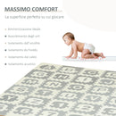 Tappeto Puzzle per Bambini 182,5x182,5 cm in EVA Bianco Grigio