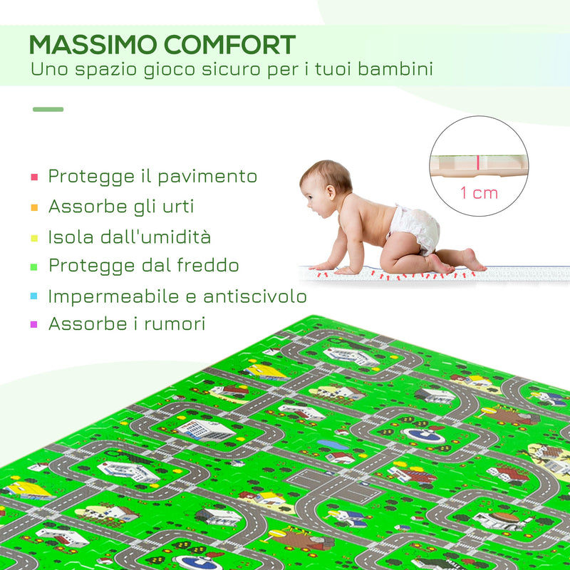 Tappeto Puzzle per Bambini 182,5x182,5 cm in EVA Multicolore