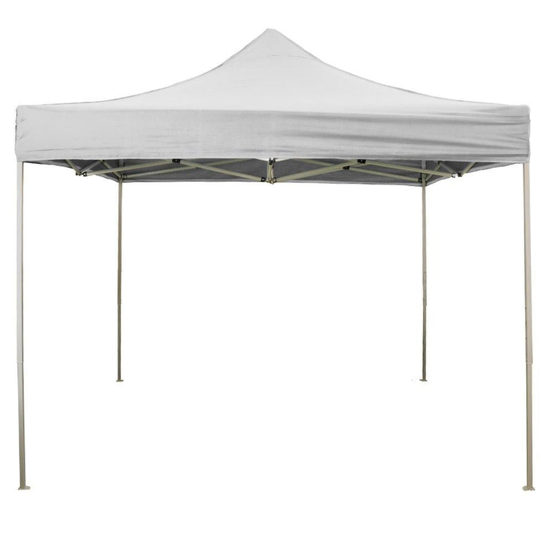 Gazebo Richiudibile Pieghevole 3x3m in Acciaio e PVC Impermeabile Bianco