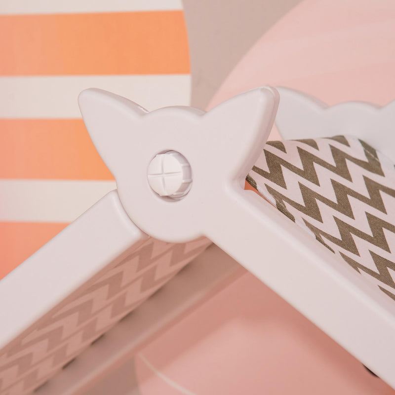 Casetta Portagiochi 128x34x155 cm 2 Ripiani con Contenitori Cestini Laterali Arancione