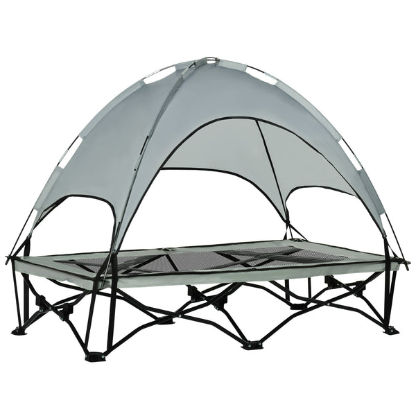 Lit pliant pour chien avec auvent gris acquista