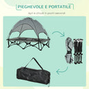 Brandina Pieghevole per Cani con Tettuccio Grigia