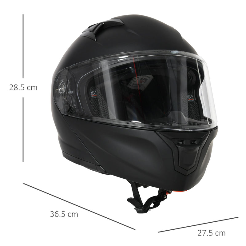 Casco Integrale per Scooter Visiera Lunga Nero Varie Misure