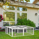 Conigliera da Esterno 180x180x60 cm in Legno Grigia