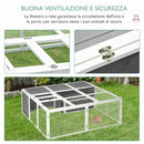 Conigliera da Esterno 180x180x60 cm in Legno Grigia