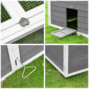 Conigliera da Esterno 180x180x60 cm in Legno Grigia