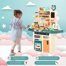 Cucina Giocattolo per Bambini 70x32x92,2cm in Polipropilene Beige e Verde