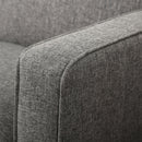 Divano Letto Angolare 194x134x78 cm con Penisola in Legno e Tessuto Grigio Scuro