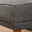 Divano Letto Angolare 194x134x78 cm con Penisola in Legno e Tessuto Grigio Scuro