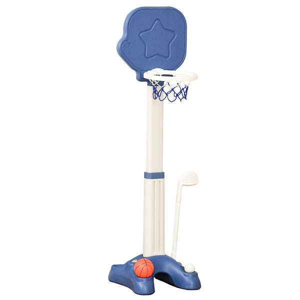 online Ensemble panier de basket et golf pour enfant à hauteur réglable blanc et bleu