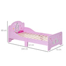 Struttura Letto Singolo per Bambini 143x73x60 cm in Legno di Pioppo Rosa