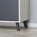 Libreria Moderna 80x40x120 cm 2 Ante 1 Ripiano Grigio Scuro