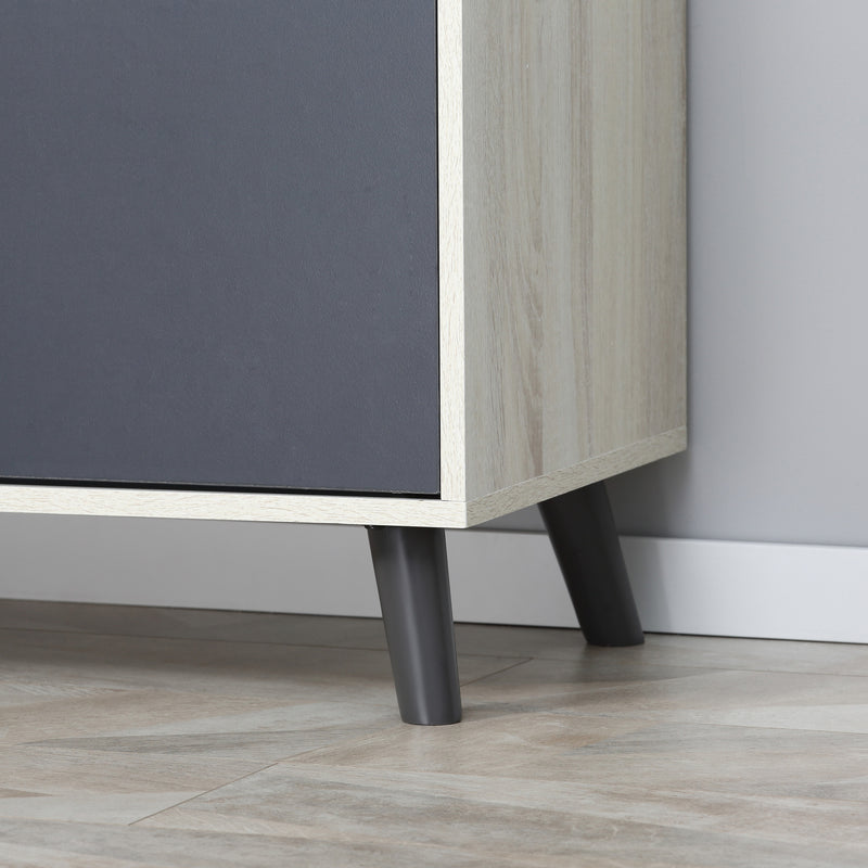 Libreria Moderna 80x40x120 cm 2 Ante 1 Ripiano Grigio Scuro