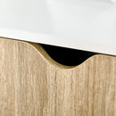 Libreria 4 Ripiani 2 Ante 60x40x171 cm in Legno Truciolare Rovere e Bianco