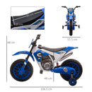 Moto Elettrica per Bambini 12V Motocross Blu