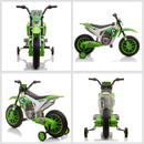 Moto Elettrica per Bambini 12V Motocross Verde