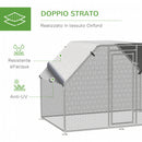 Pollaio Gabbia per Galline da Esterno 280x193,5x195 cm in Metallo