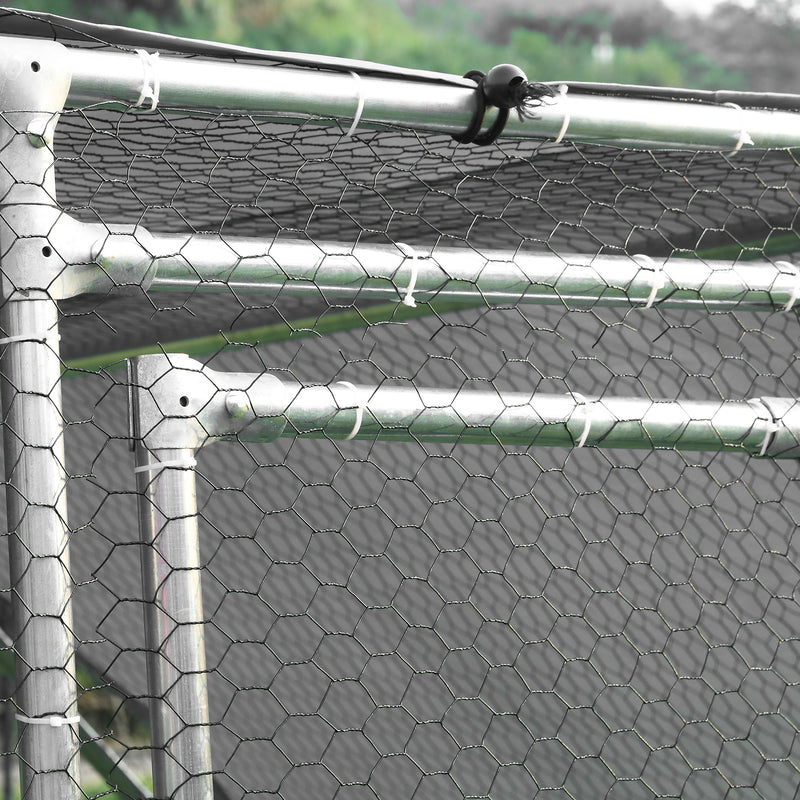 Pollaio Gabbia per Galline da Esterno 280x193,5x195 cm in Metallo